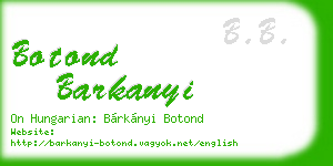 botond barkanyi business card